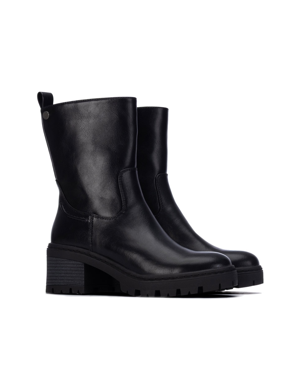 Botines básicos de mujer con cremallera - Refresh - Negro Negro-4