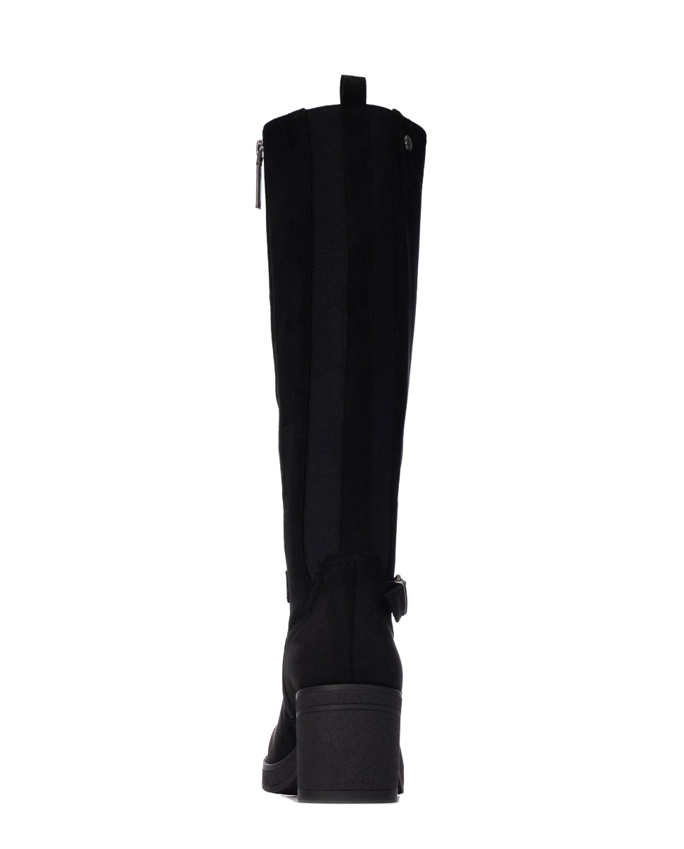 Bota de mujer con hebilla - Refresh - Negro Negro-5