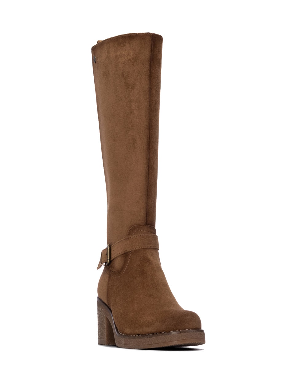 Bota de mujer con hebilla - Refresh - Camel Camel-3