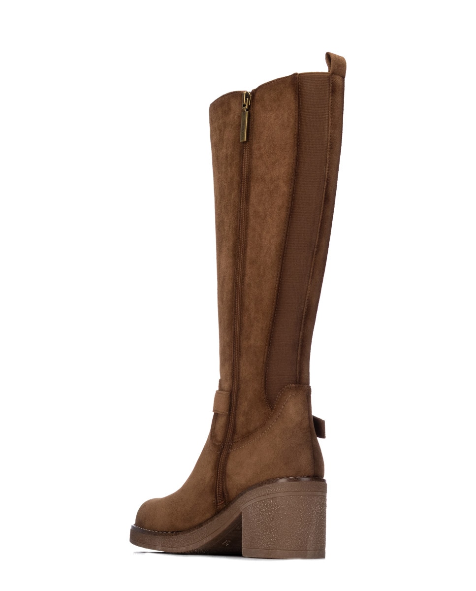 Bota de mujer con hebilla - Refresh - Camel Camel-2