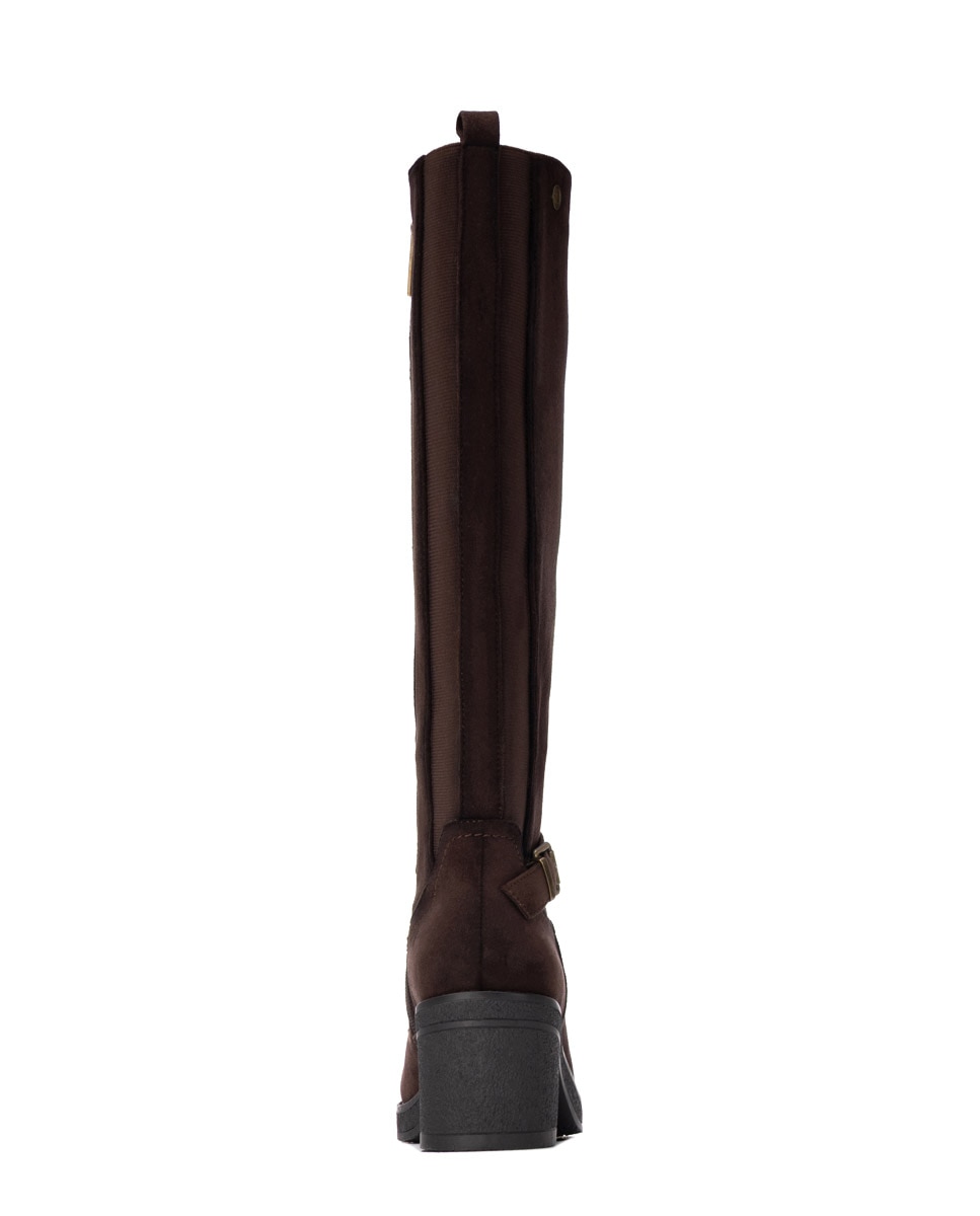 Bota de mujer con hebilla - Refresh - Marrón Marrón-2