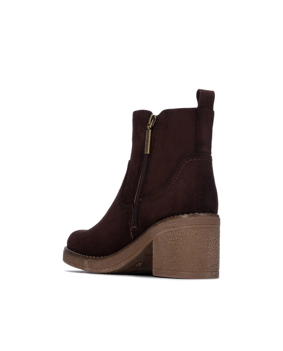 Botines de mujer con cremallera - Refresh - Marrón Marrón-2