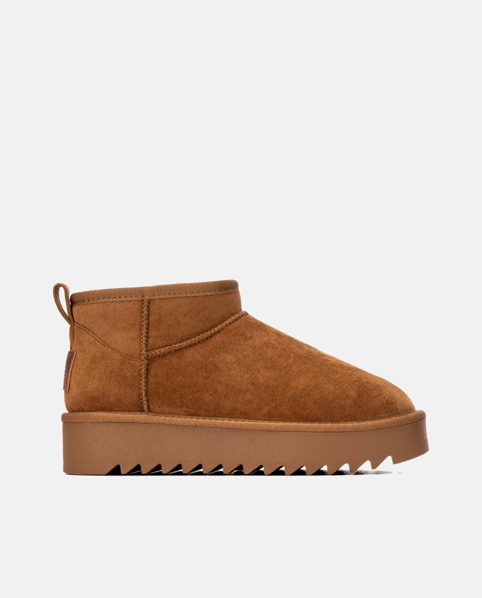 Botines con pelo de mujer australiano - Refresh - Camel Camel-1