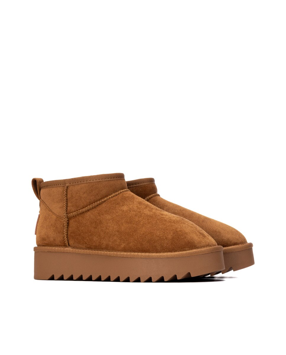 Botines con pelo de mujer australiano - Refresh - Camel Camel-4