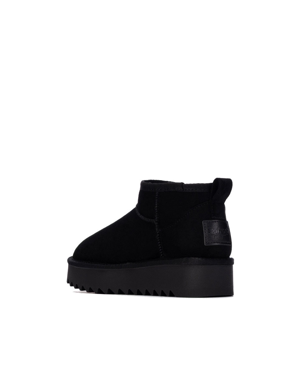 Botines con pelo de mujer australiano - Refresh - Negro Negro-2