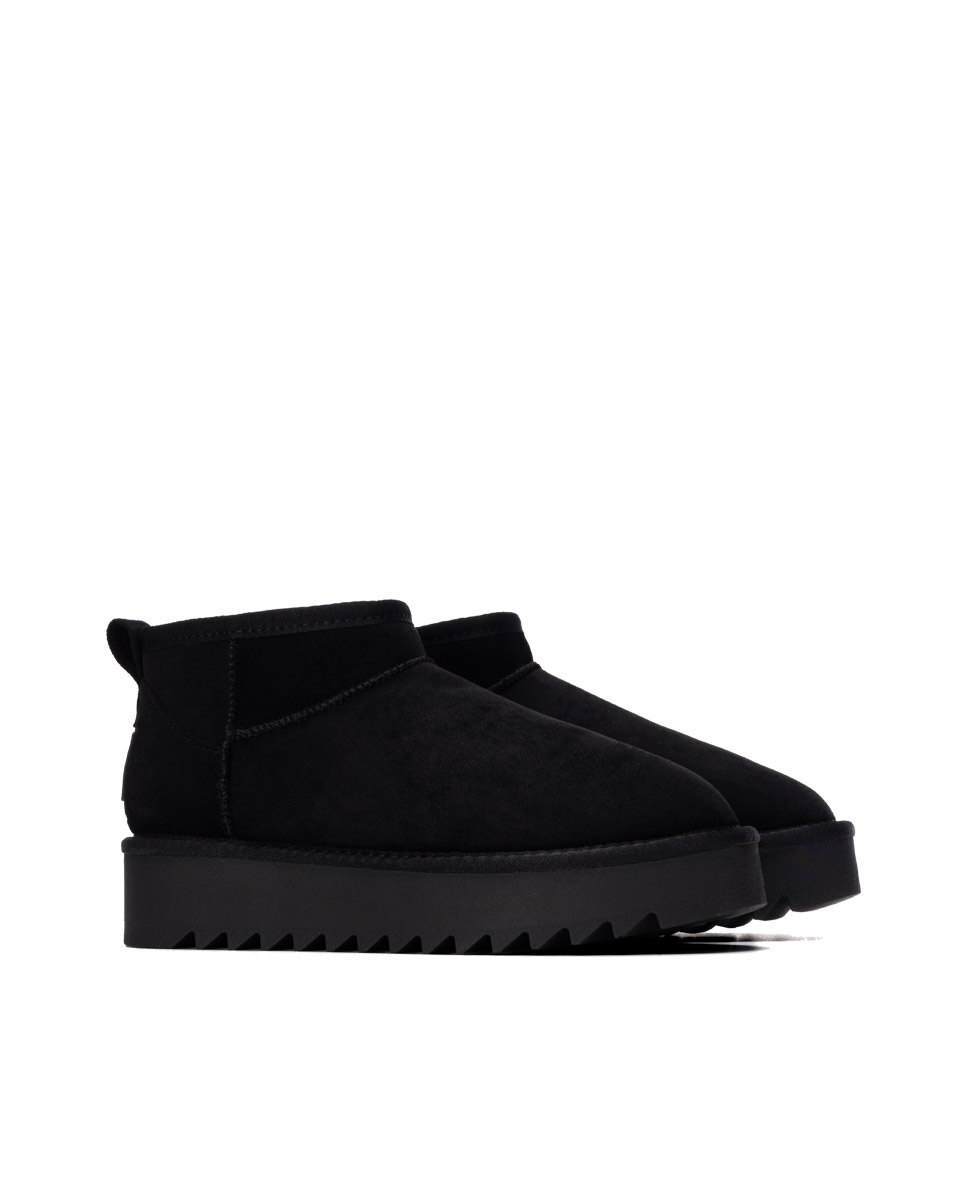 Botines con pelo de mujer australiano - Refresh - Negro Negro-4