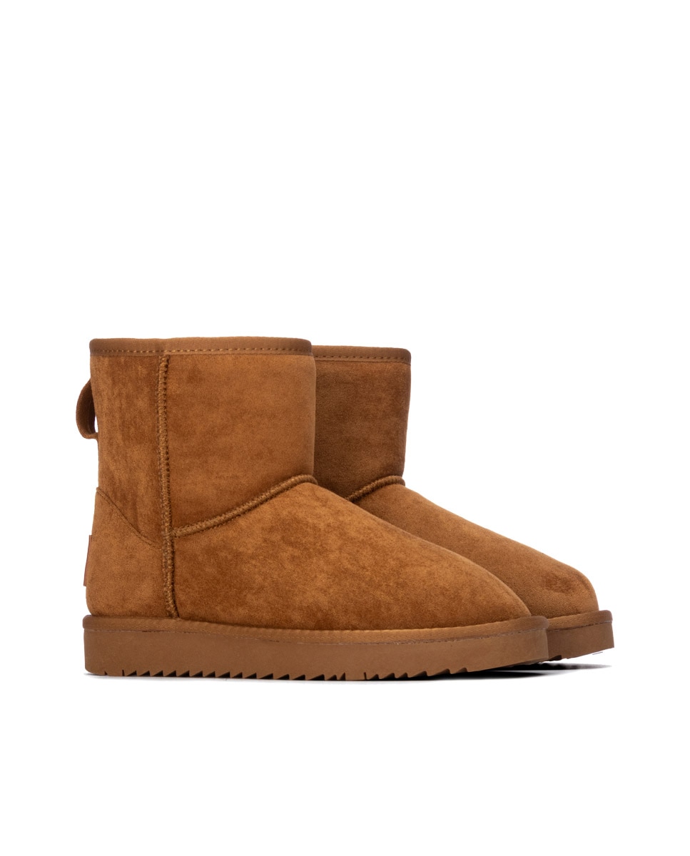 Botines con pelo de mujer australianos - Refresh - Camel Camel-4