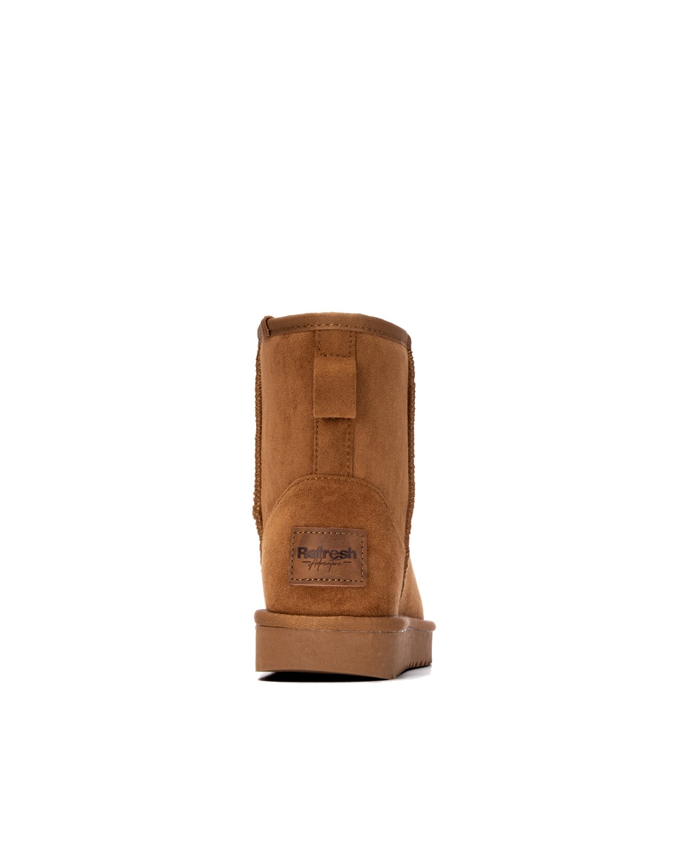 Botines con pelo de mujer australianos - Refresh - Camel Camel-5