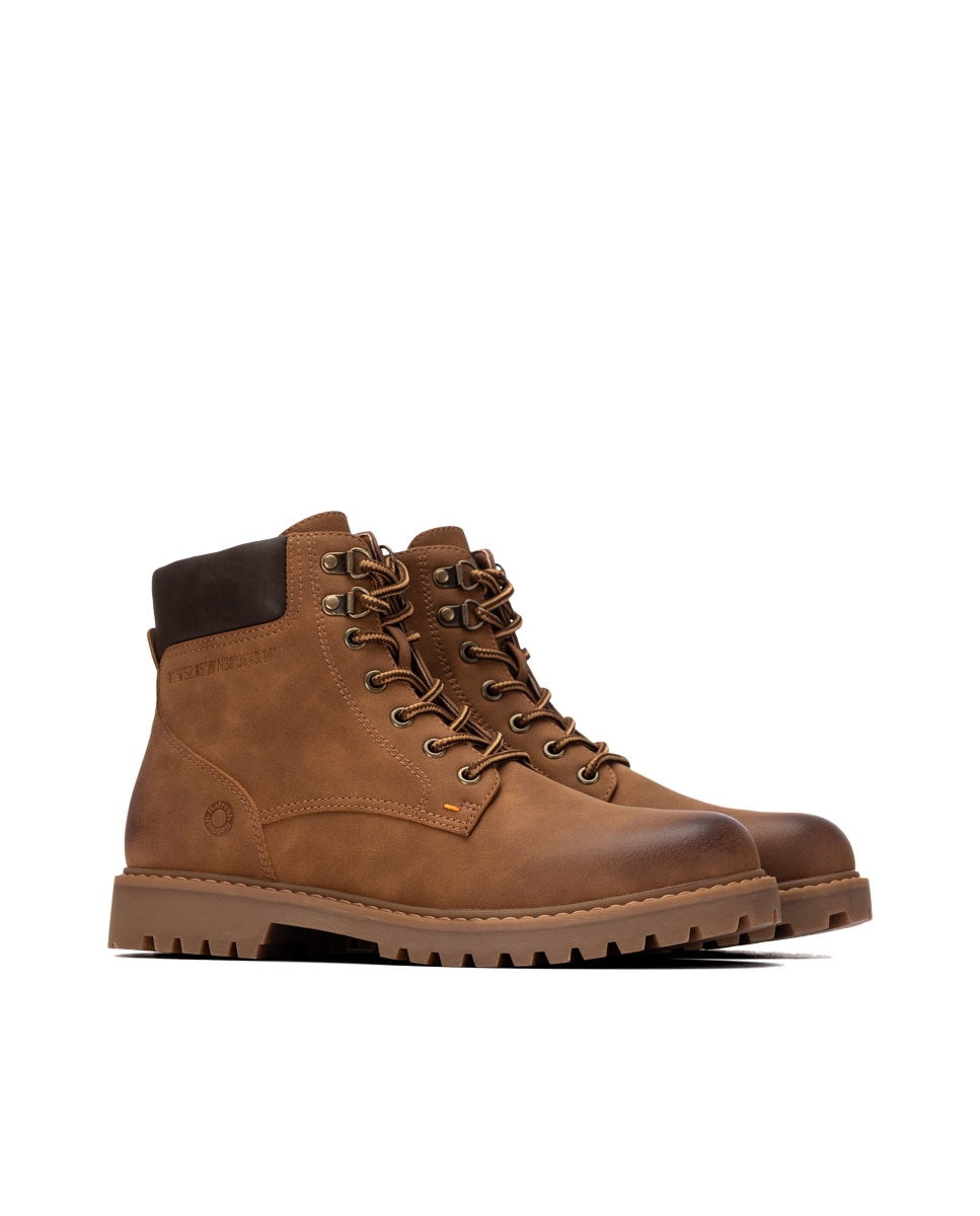 Imagen 4 de Botas de hombre con cordones - Refresh - Camel Camel