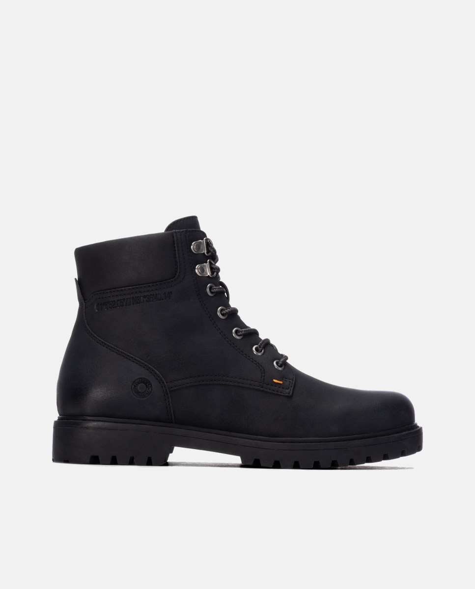 Imagen 1 de Botas de hombre con cordones Negro