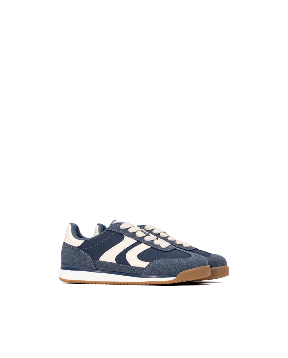 Zapatilla de niña con cordones - Xti - Azul Azul-4