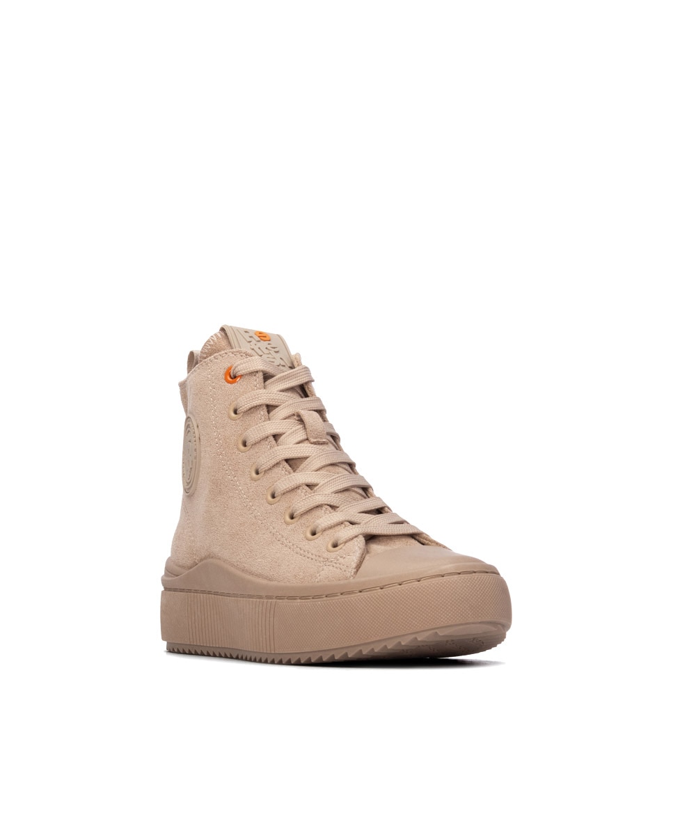 Botines de mujer con cordones - Refresh - Beige Beige-3
