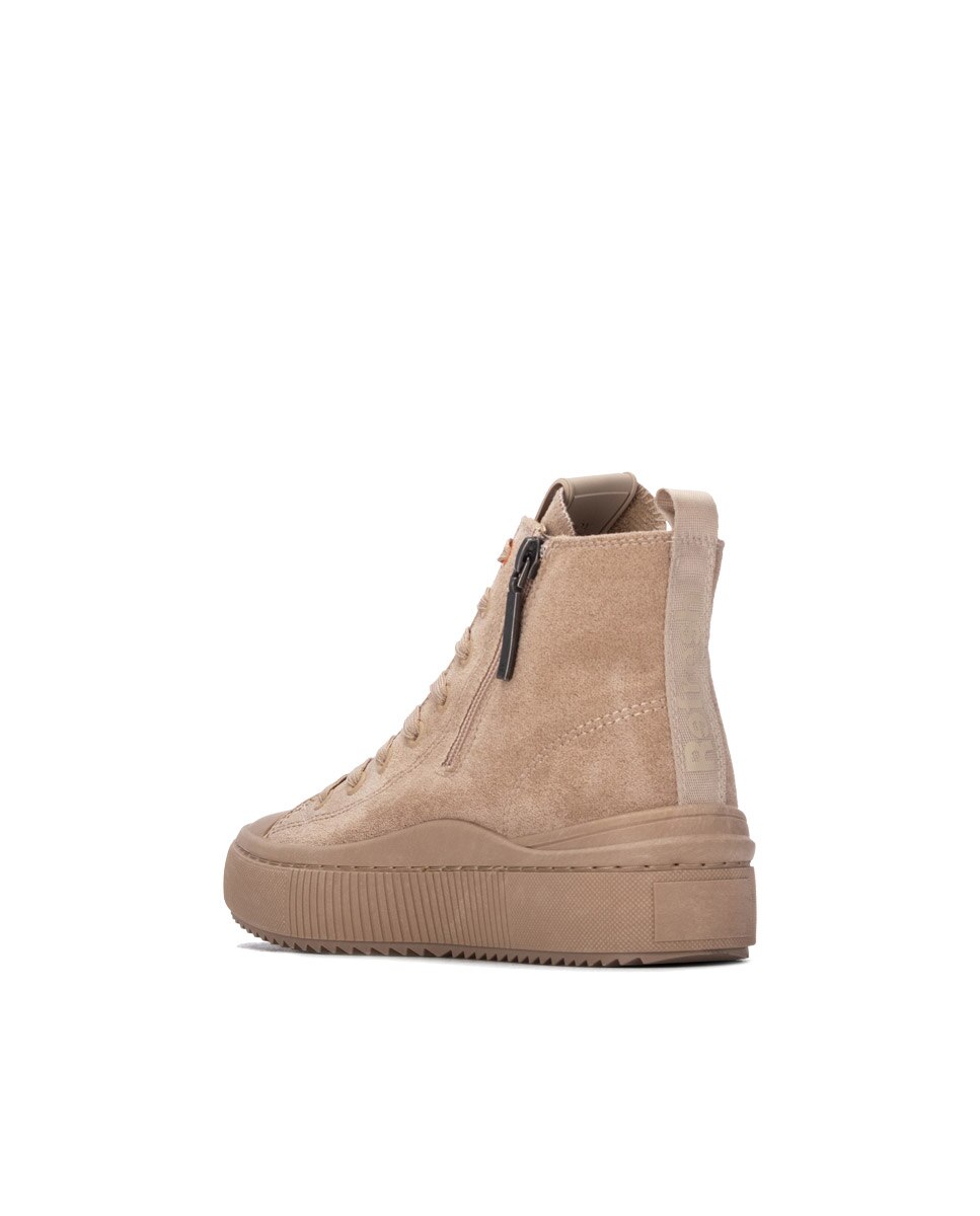 Botines de mujer con cordones - Refresh - Beige Beige-2