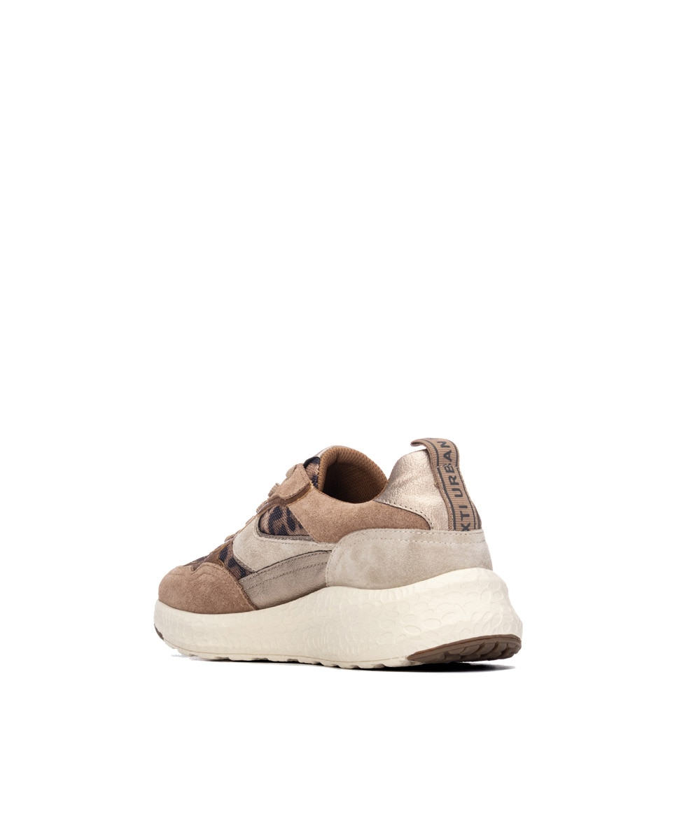 Zapatilla de mujer con cordones - Xti - Beige Beige-4