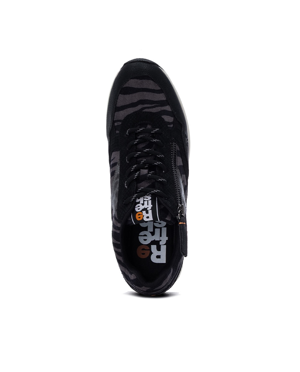 Zapatilla de mujer con cordones - Refresh - Negro Negro-4
