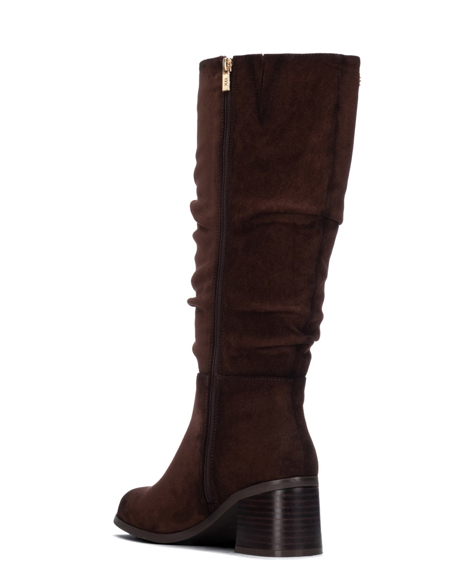 Bota de mujer con tacón ancho - Xti - Marrón Marrón-3