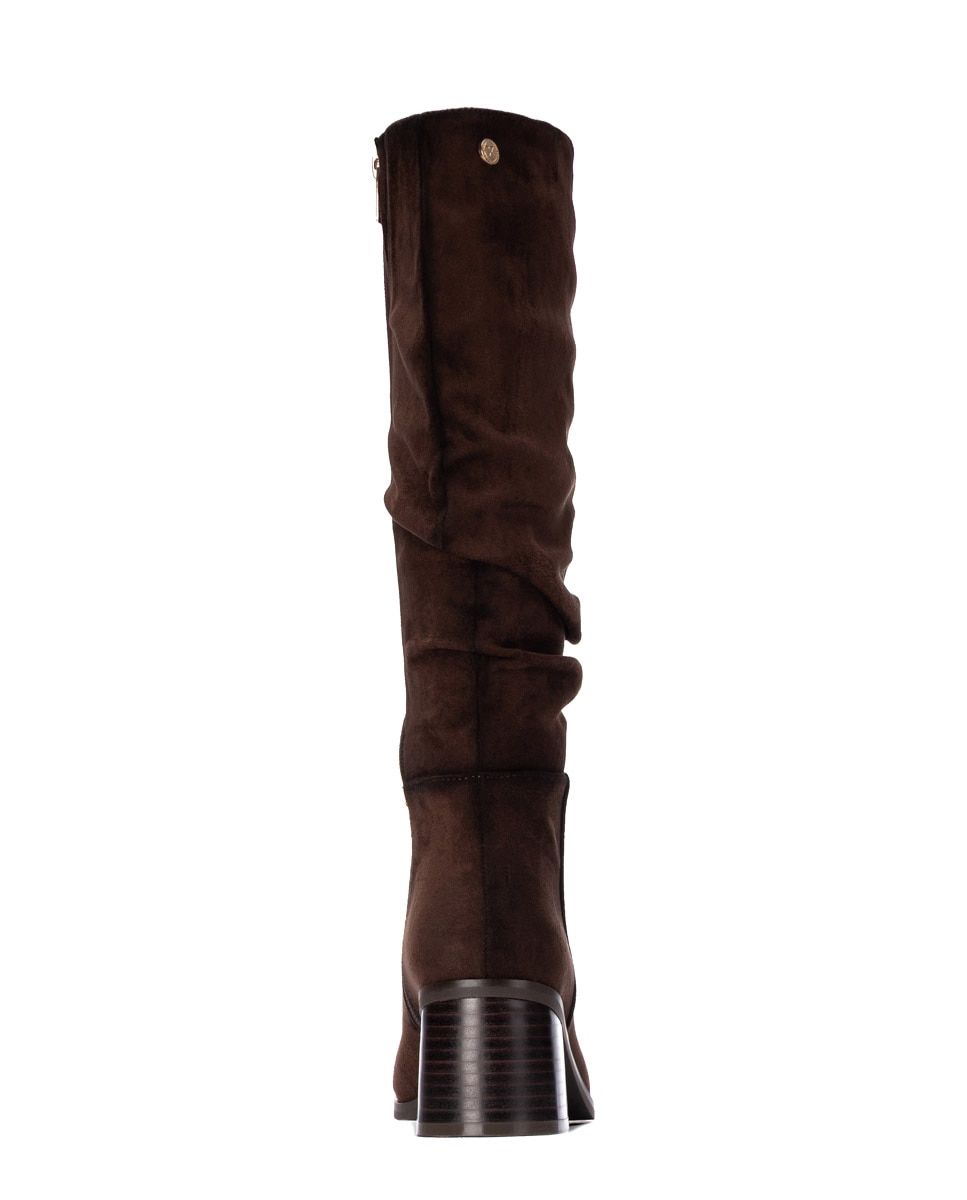 Bota de mujer con tacón ancho - Xti - Marrón Marrón-6