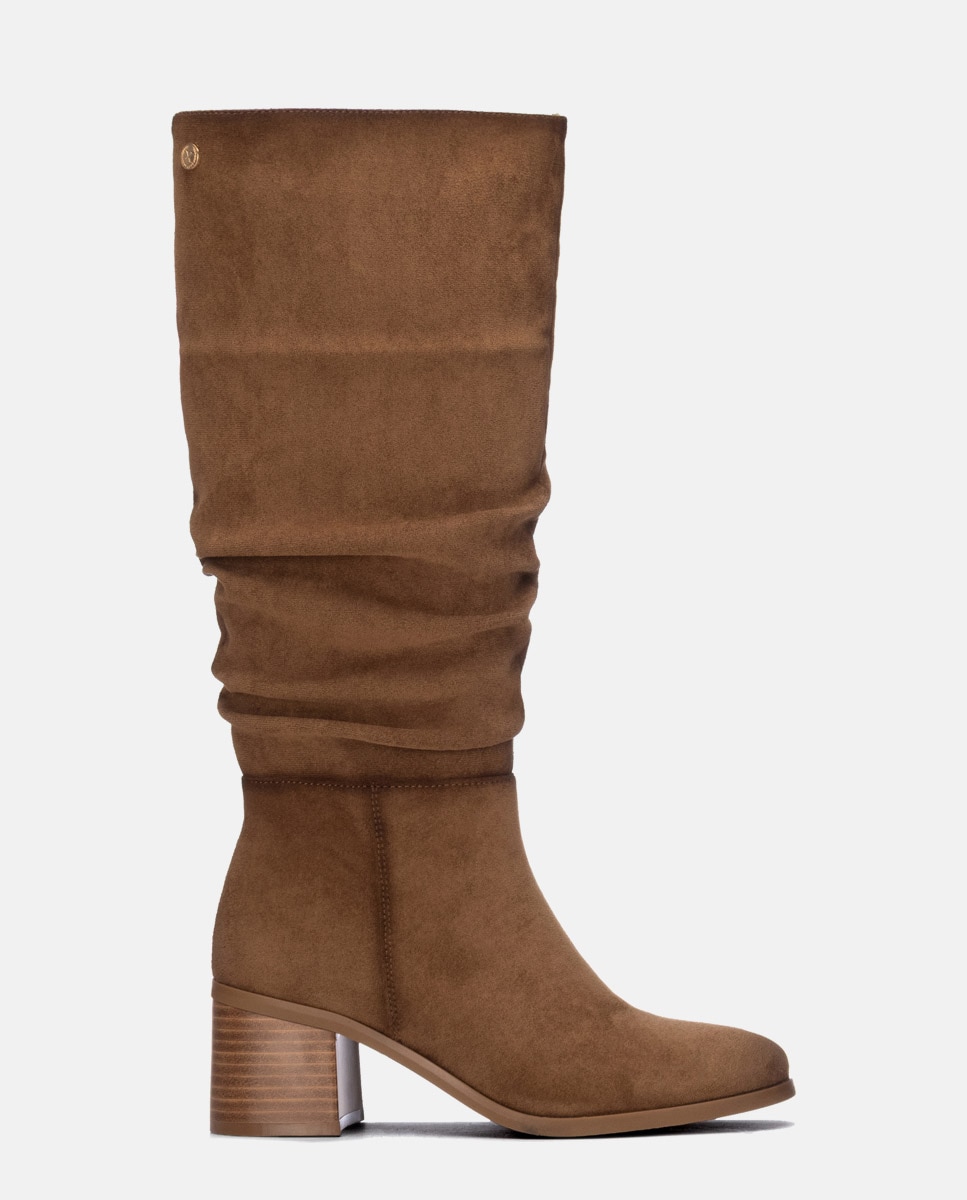 Bota de mujer con tacón ancho - Xti - Camel Camel-1