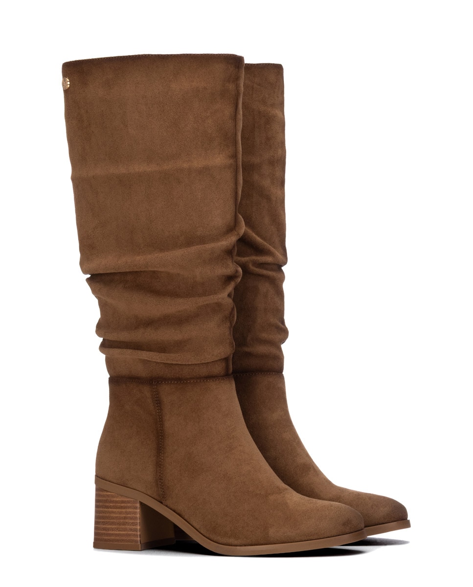 Bota de mujer con tacón ancho - Xti - Camel Camel-5