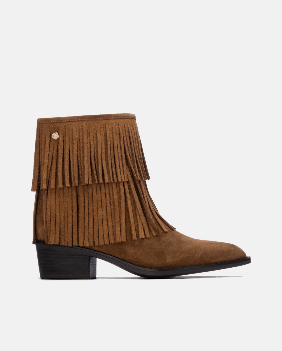 Botín de mujer con cremallera - Carmela - Camel Camel-1