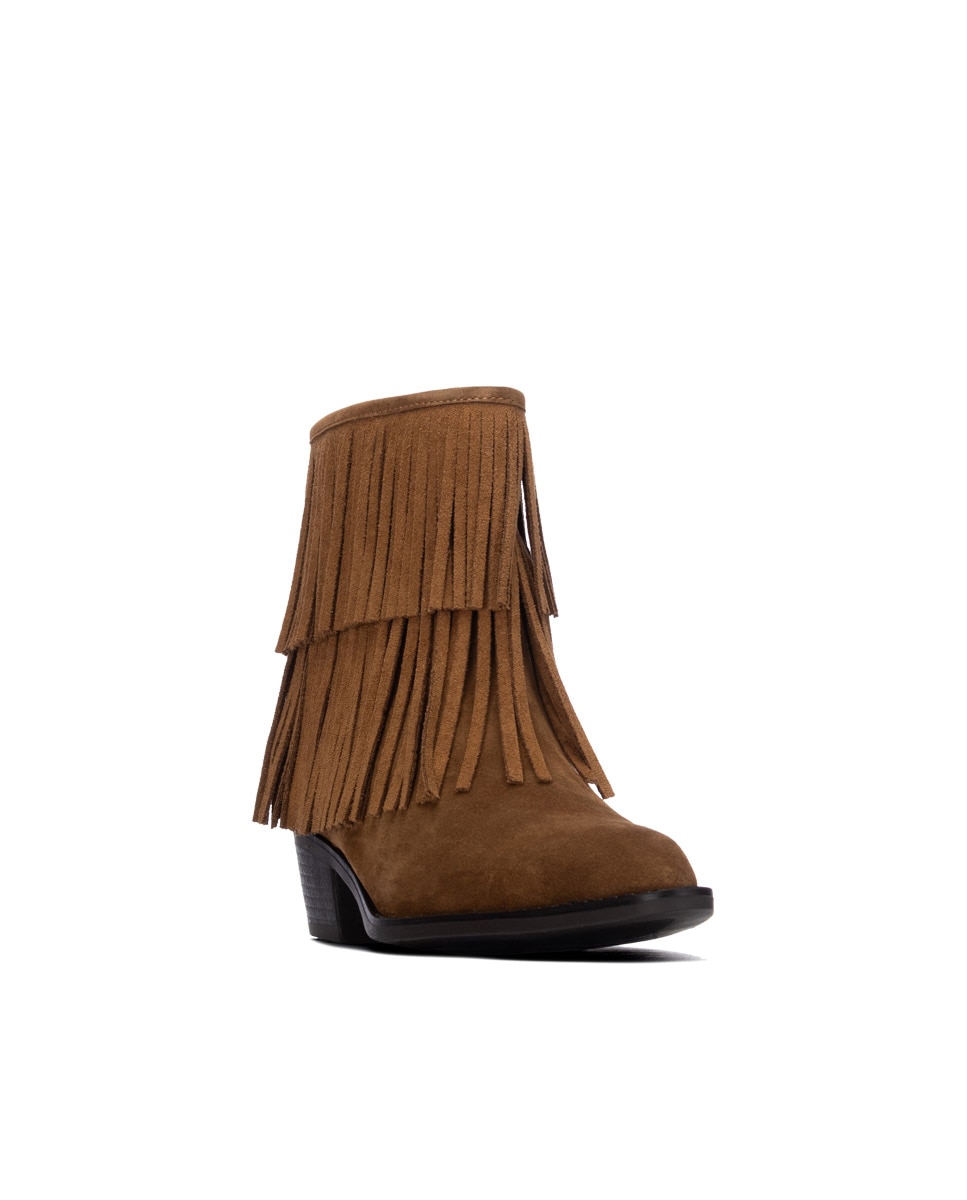 Botín de mujer con cremallera - Carmela - Camel Camel-3