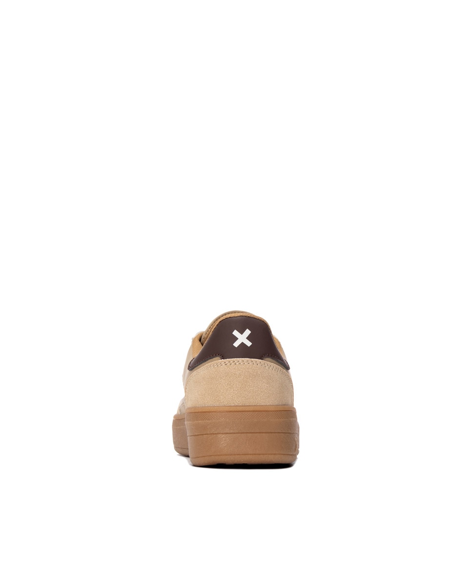 Zapatilla de mujer con cordones - Xti - Beige Beige-5