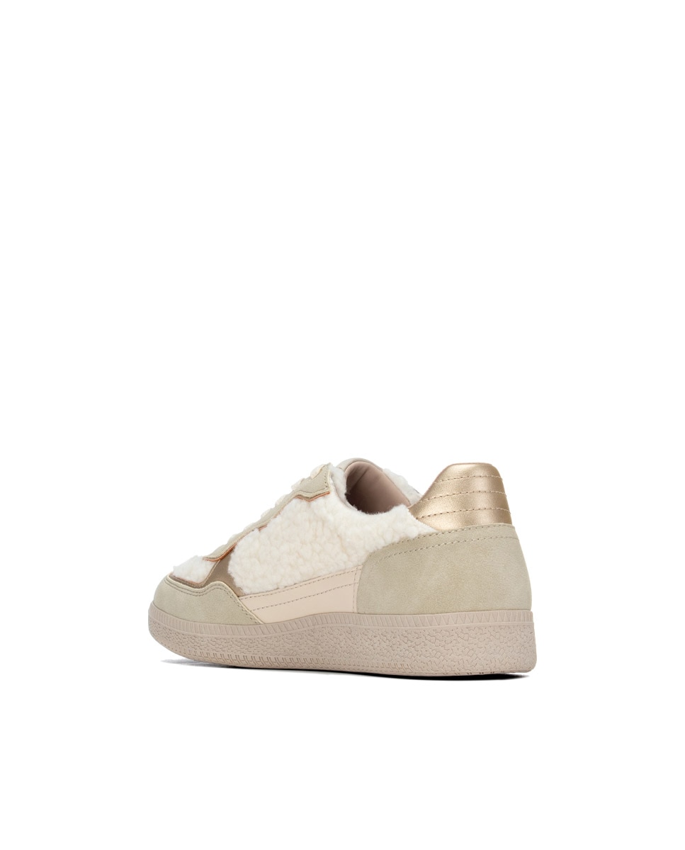 Zapatilla de mujer con cordones - Xti - Beige Beige-2