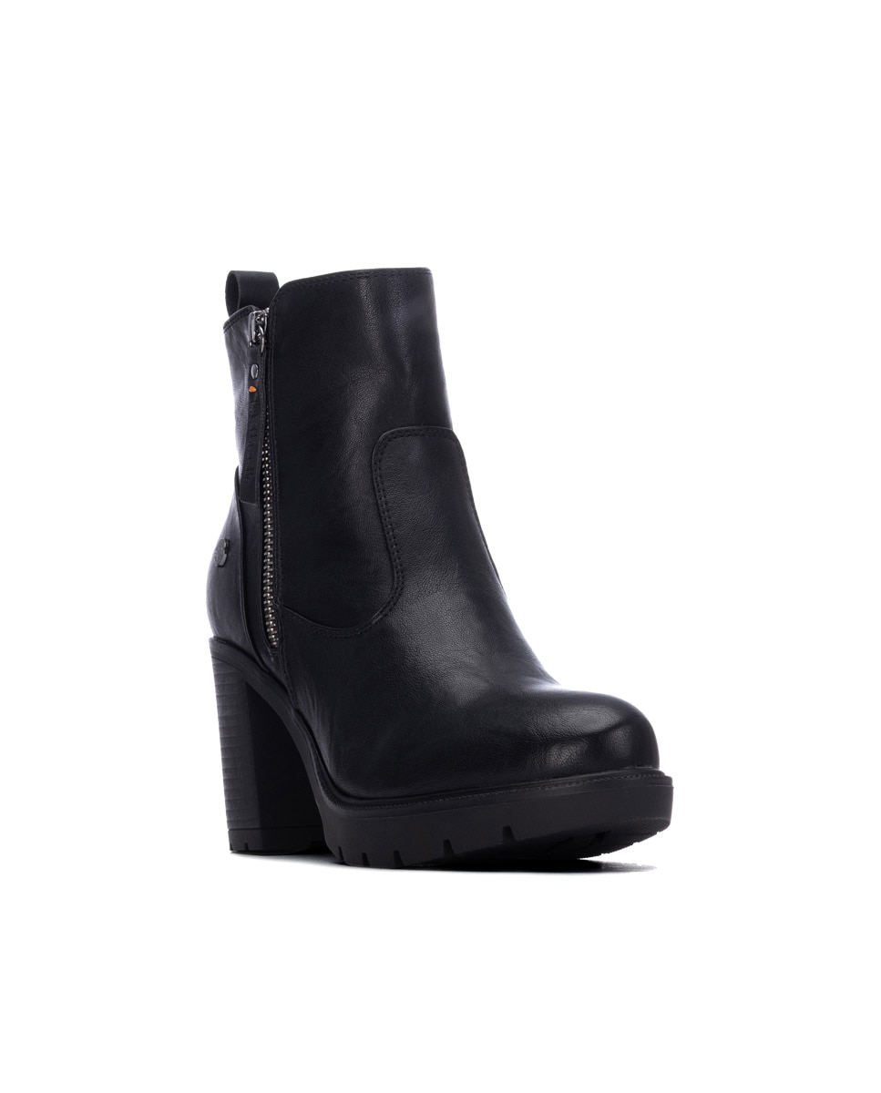 Botines de mujer con cremallera - Refresh - Negro Negro-3