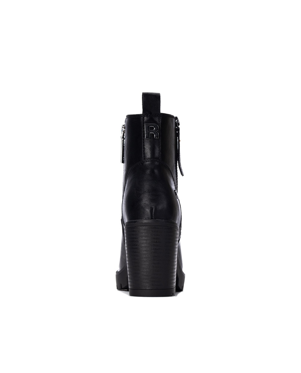 Botines de mujer con cremallera - Refresh - Negro Negro-5