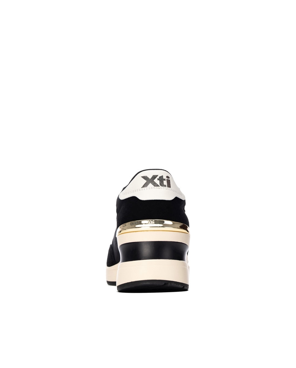 Zapatilla de mujer con cordones - Xti - Negro Negro-7