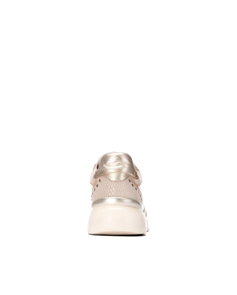 Zapatilla de mujer con cordones - Carmela - Beige Beige-5