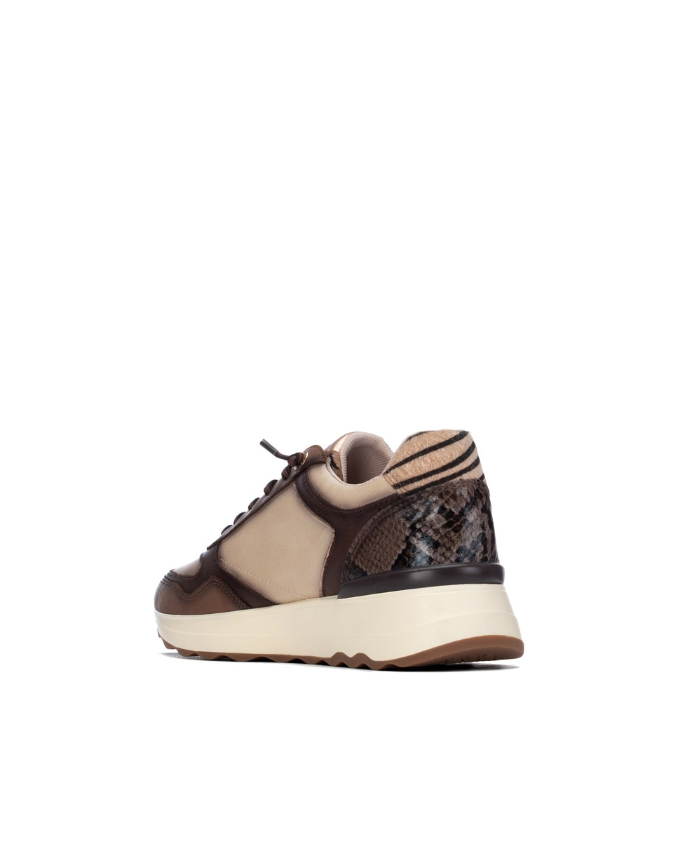Zapatilla de mujer con cordones - Carmela - Marrón Marrón-2