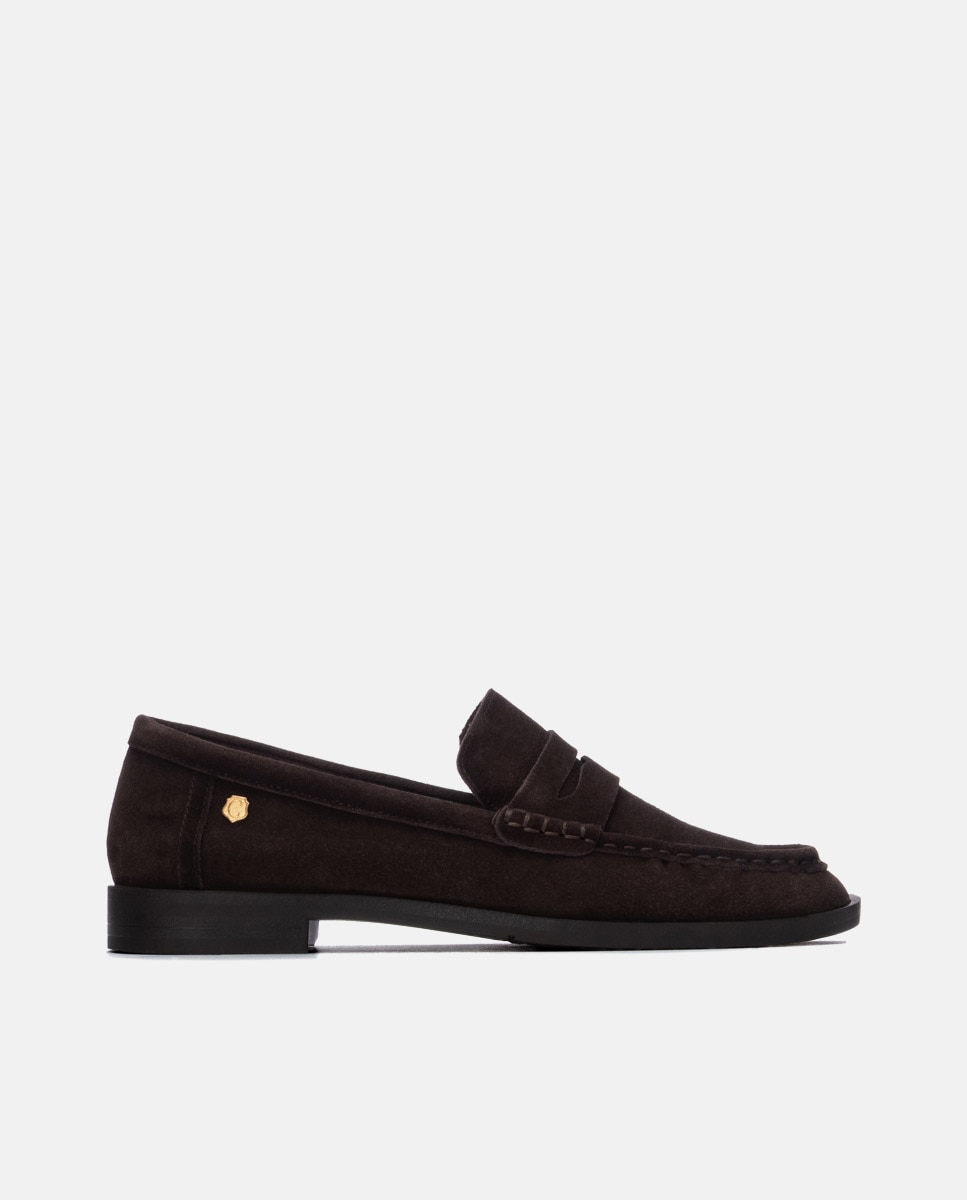 Imagen 0 de Mocasín de mujer de piel Marrón