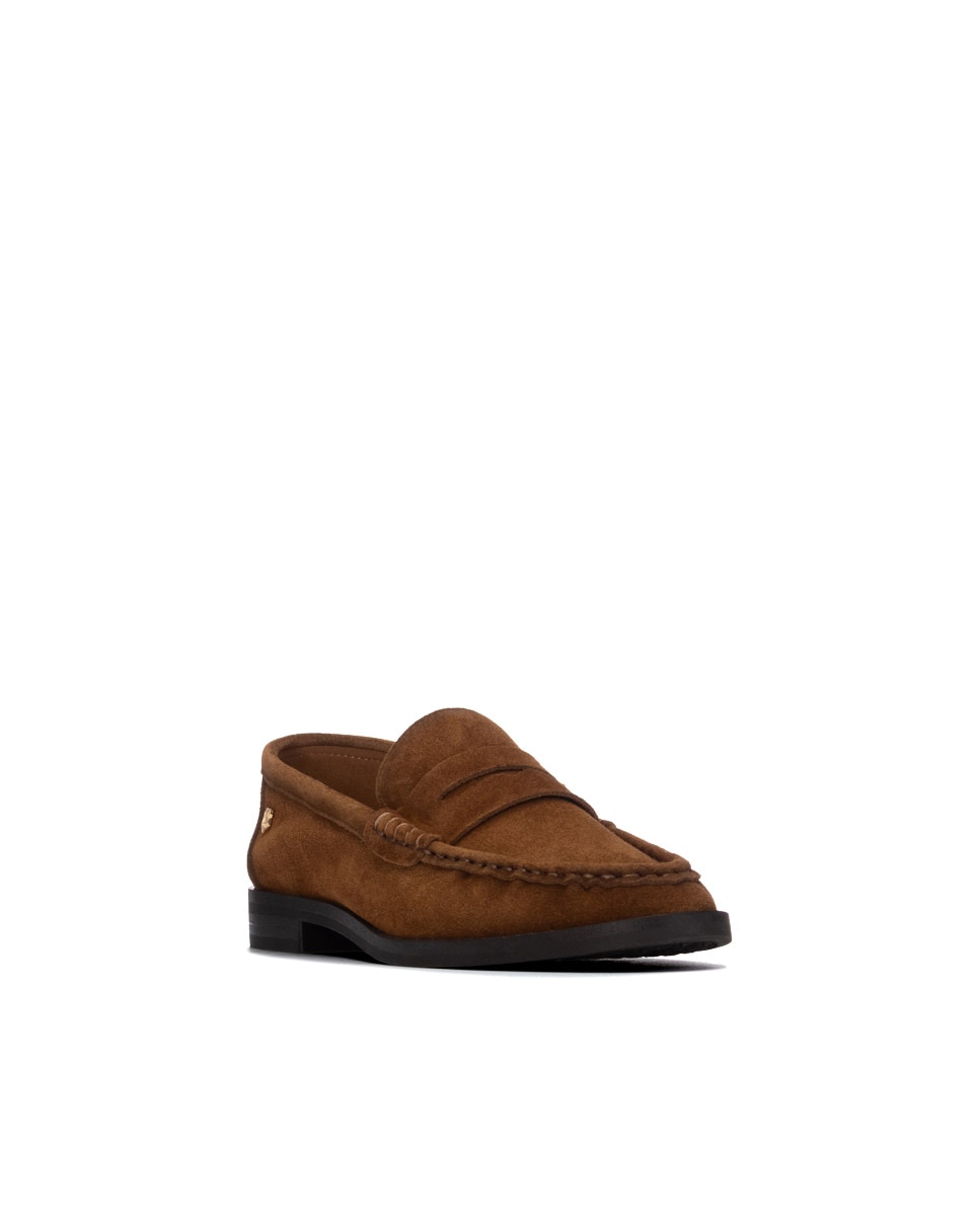 Mocasín de mujer de piel - Carmela - Camel Camel-3
