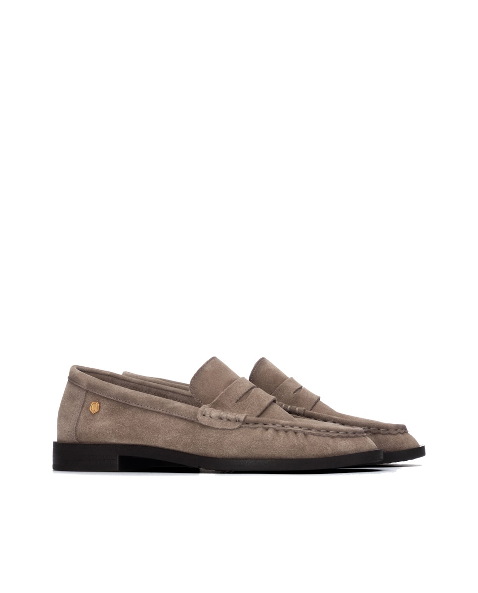 Mocasín de mujer de piel - Carmela - Marrón Marrón-4