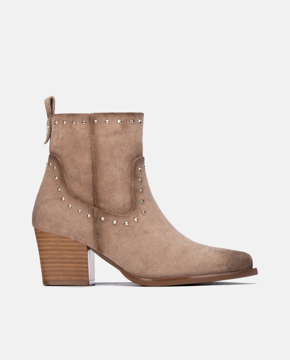 Botín de mujer con tacón - Xti - Beige Beige-1