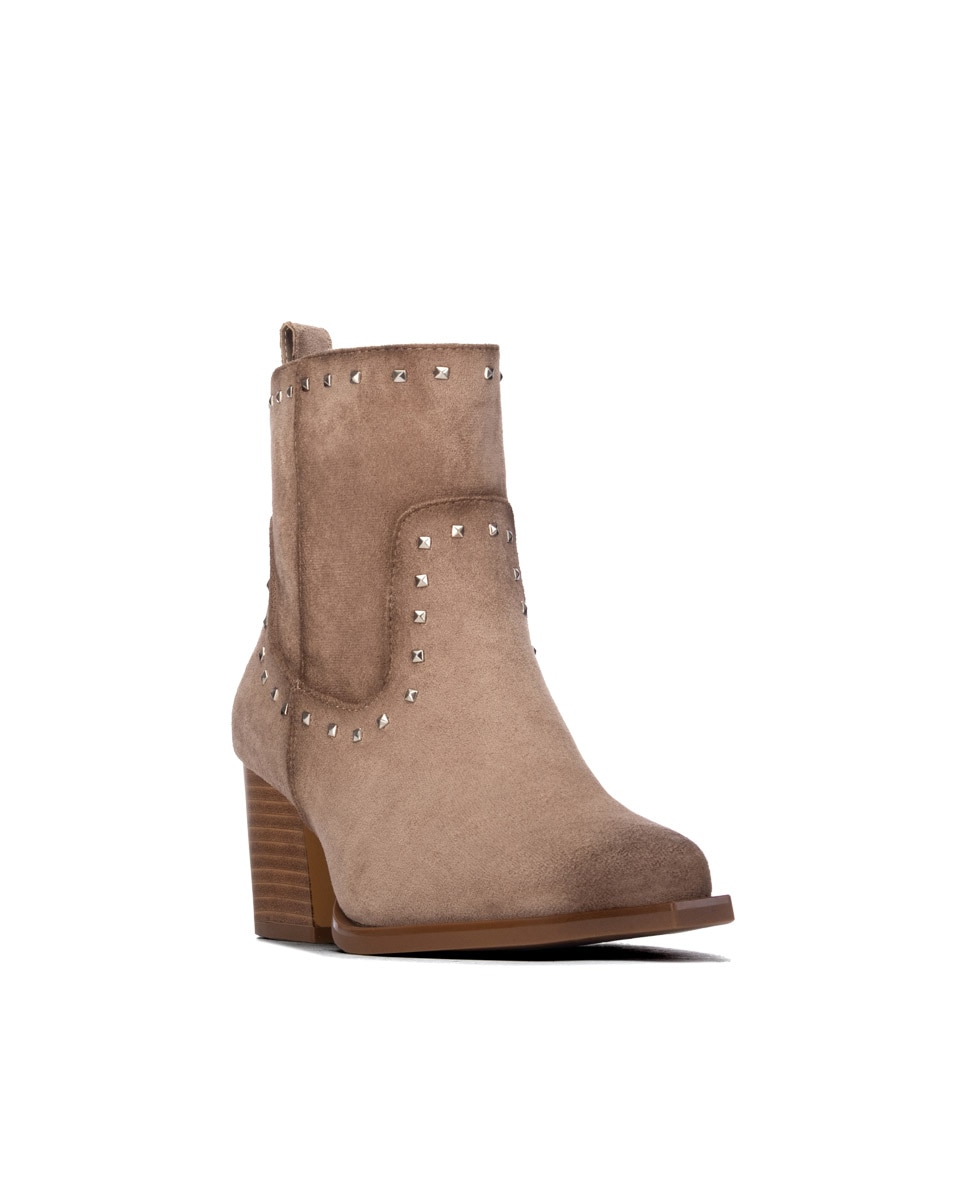 Botín de mujer con tacón - Xti - Beige Beige-3