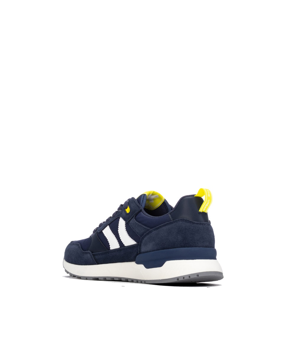 Zapatilla de hombre de piel con cordones - Xti - Azul Azul-2