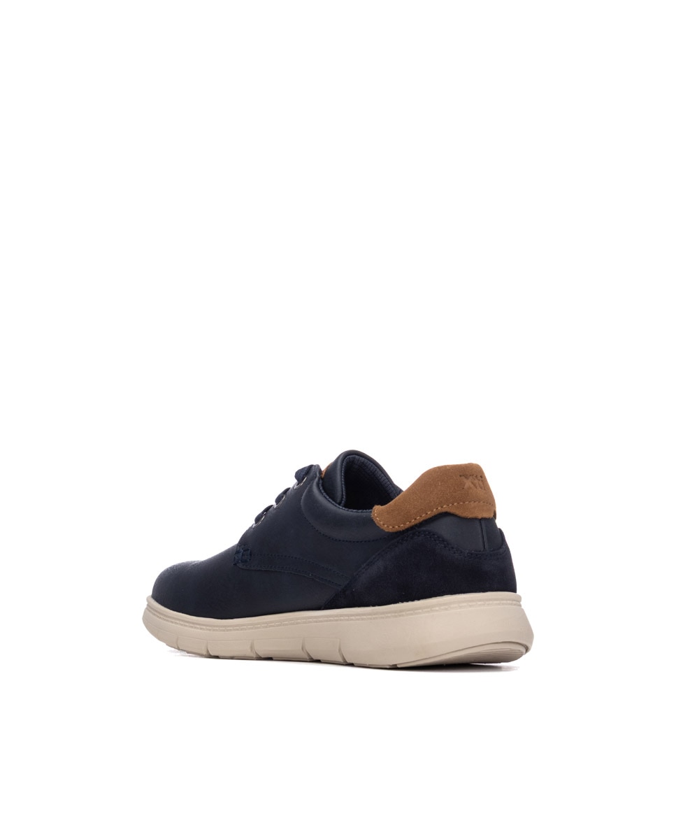 Zapato de hombre con cordones - Xti - Azul Azul-2
