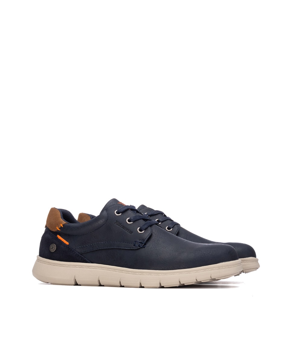 Zapato de hombre con cordones - Xti - Azul Azul-4