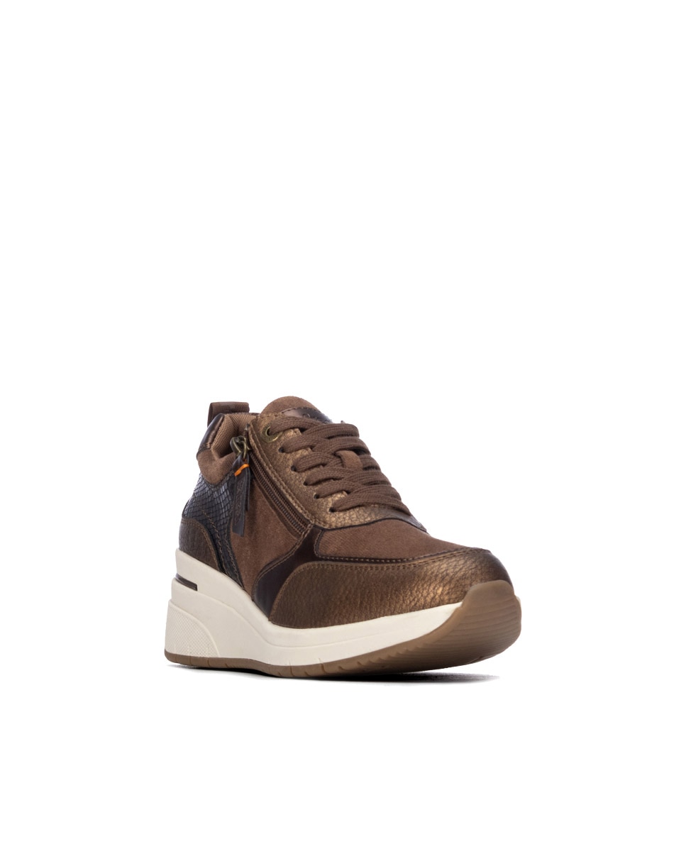 Zapatilla de mujer con cordones - Refresh - Camel Camel-3