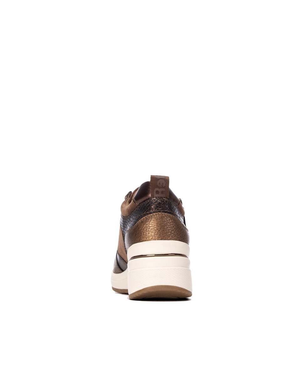 Zapatilla de mujer con cordones - Refresh - Camel Camel-5
