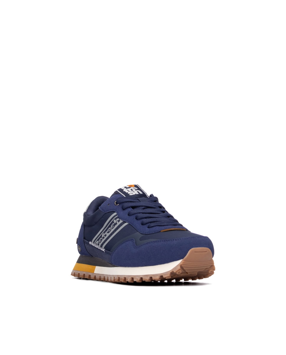Zapatilla de hombre con cordones - Refresh - Azul Azul-3