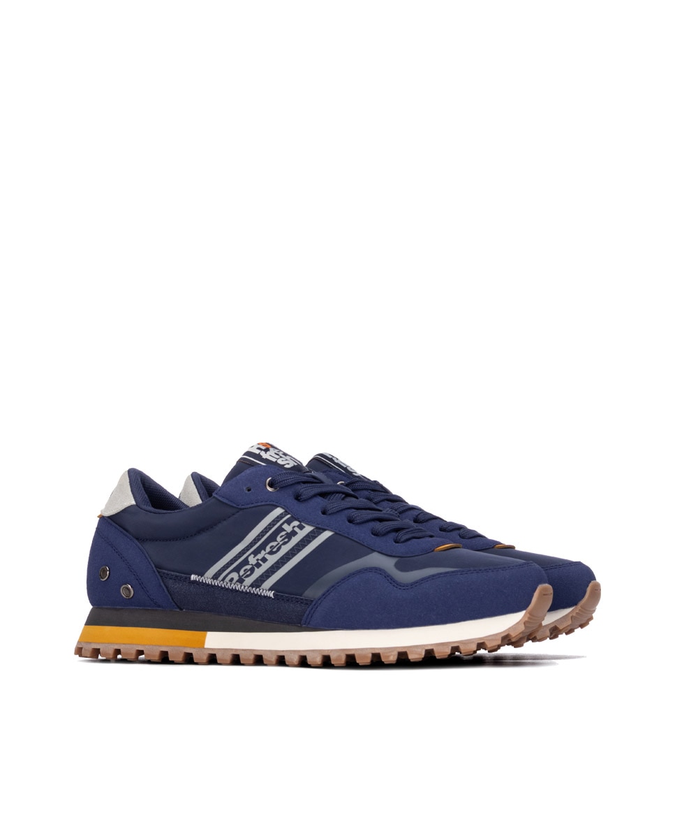 Zapatilla de hombre con cordones - Refresh - Azul Azul-4