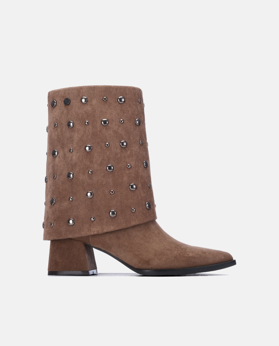 Botines de mujer con tacón - Xti - Marrón Marrón-1