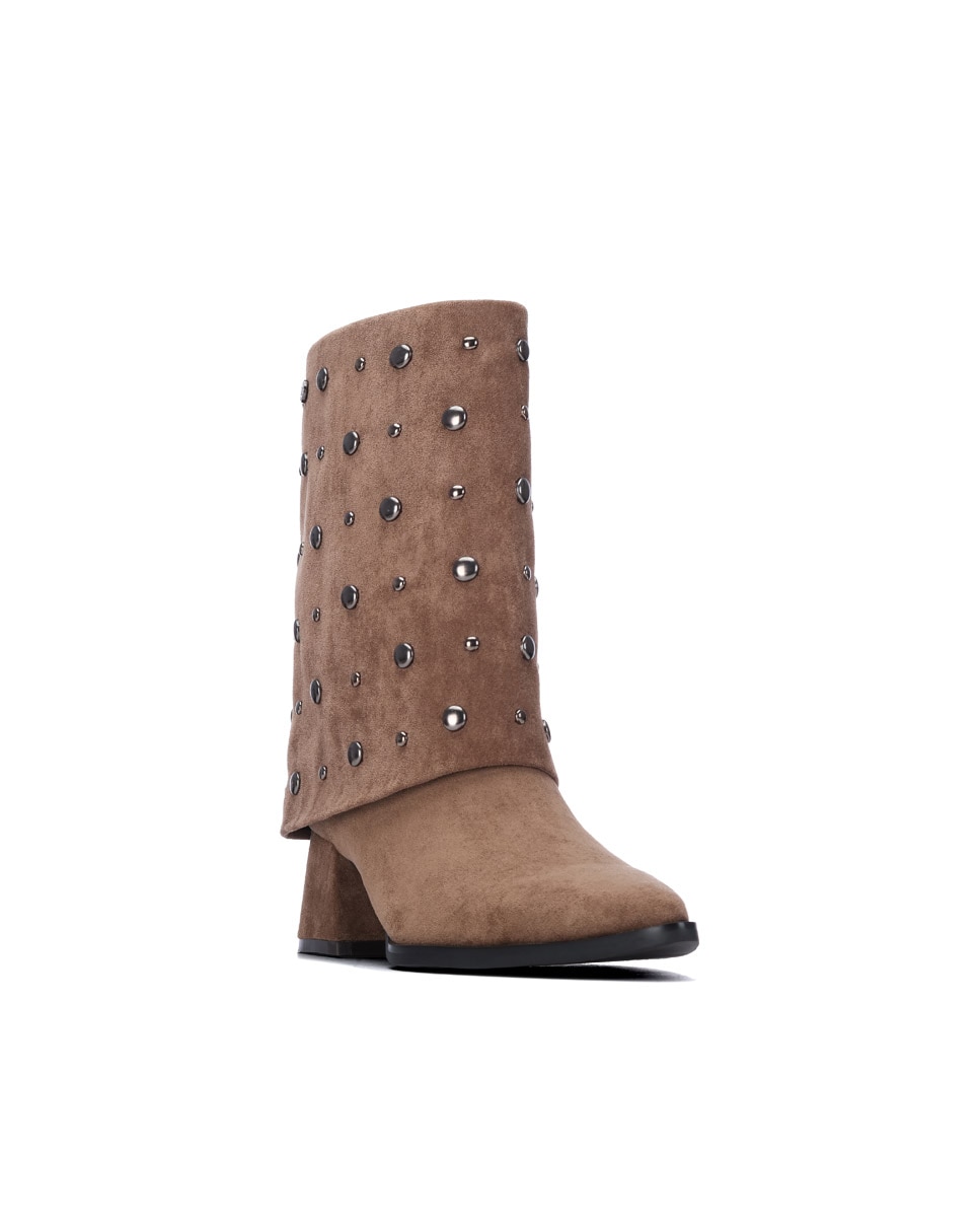 Botines de mujer con tacón - Xti - Marrón Marrón-2