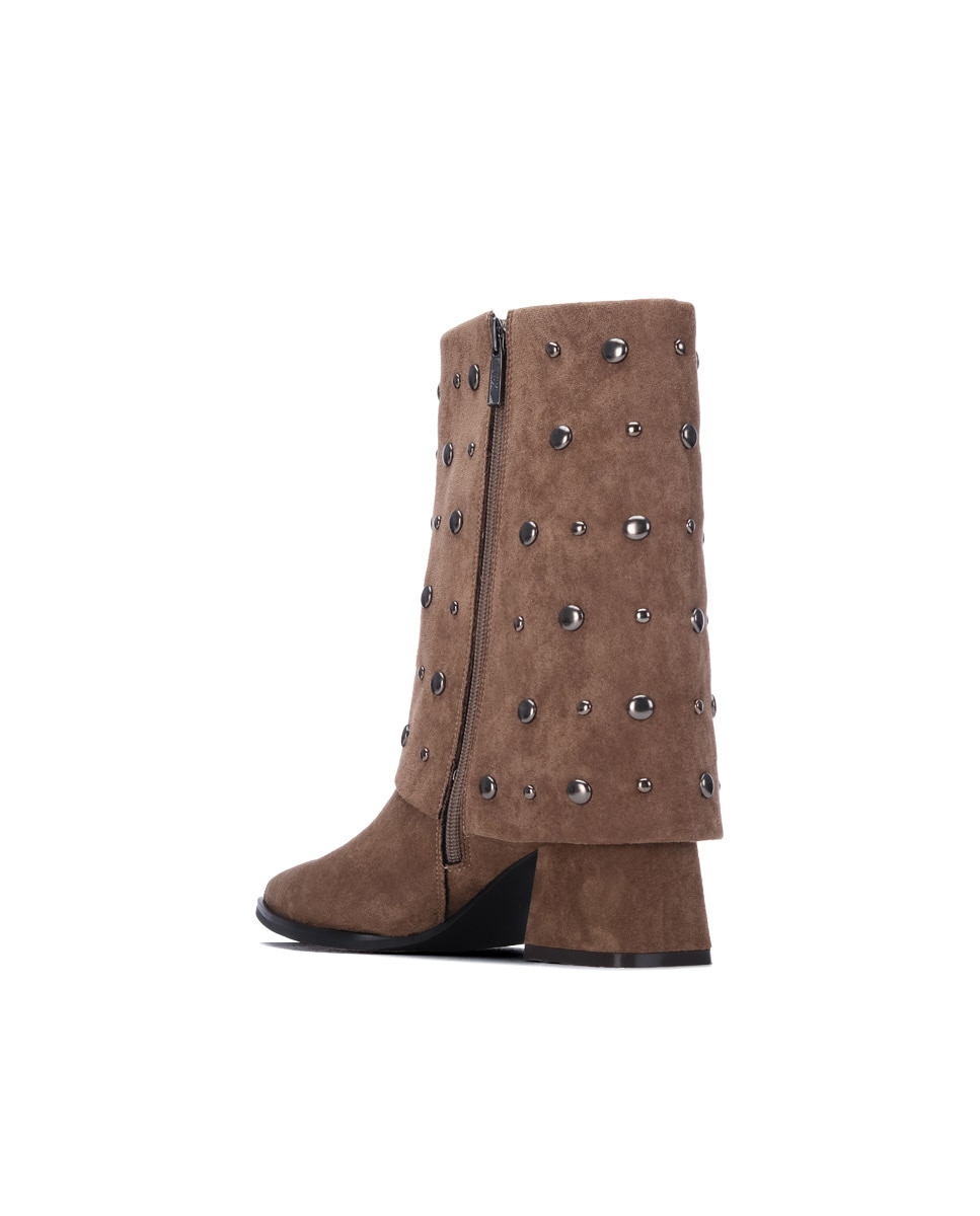Botines de mujer con tacón - Xti - Marrón Marrón-3