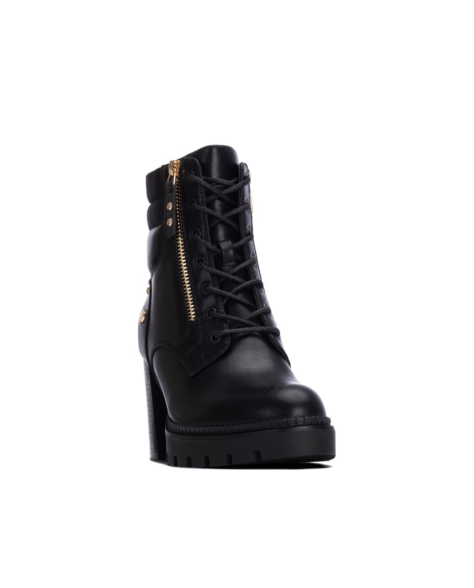 Botines de mujer con cordones - Xti - Negro Negro-3