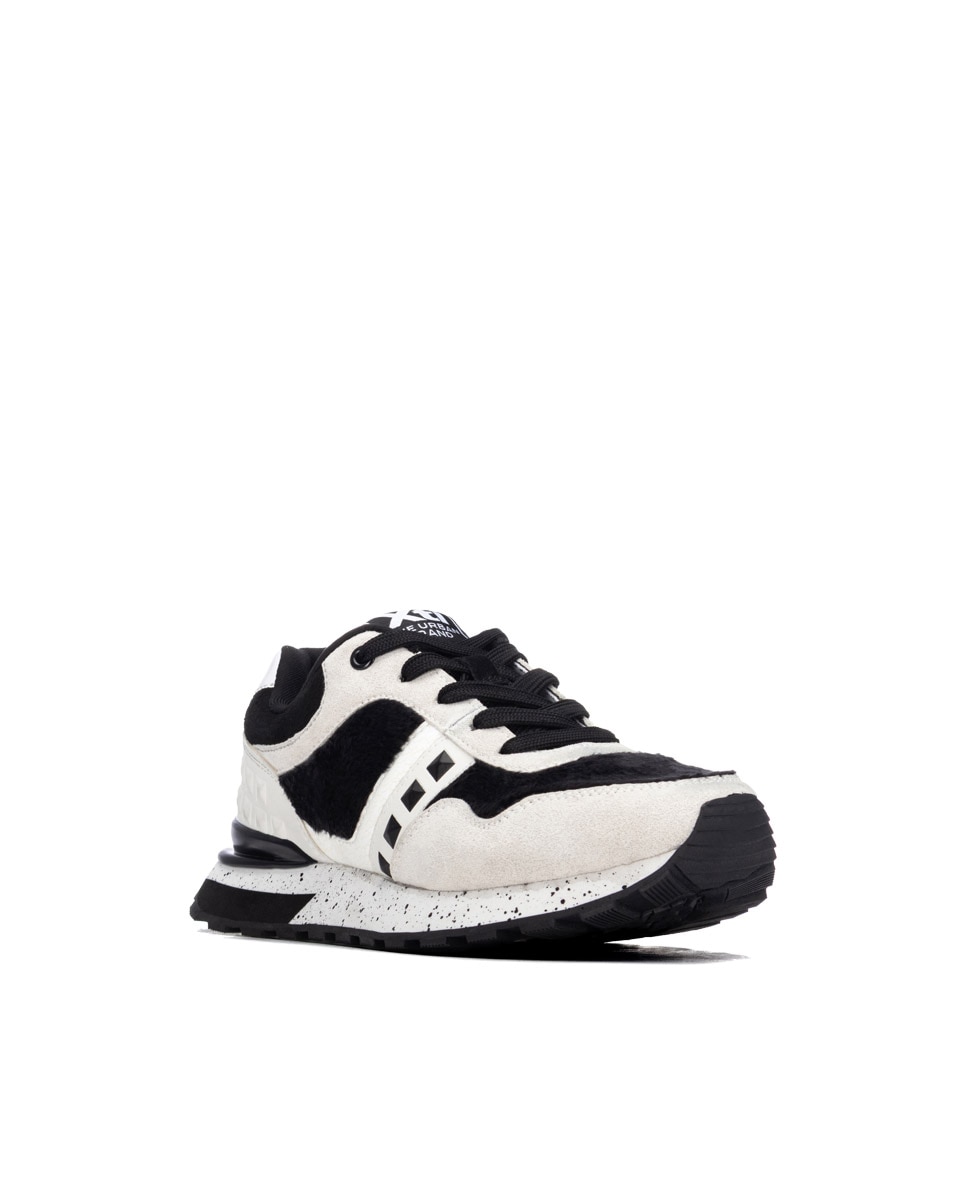 Zapatilla de mujer con cordones - Xti - Negro Negro-3
