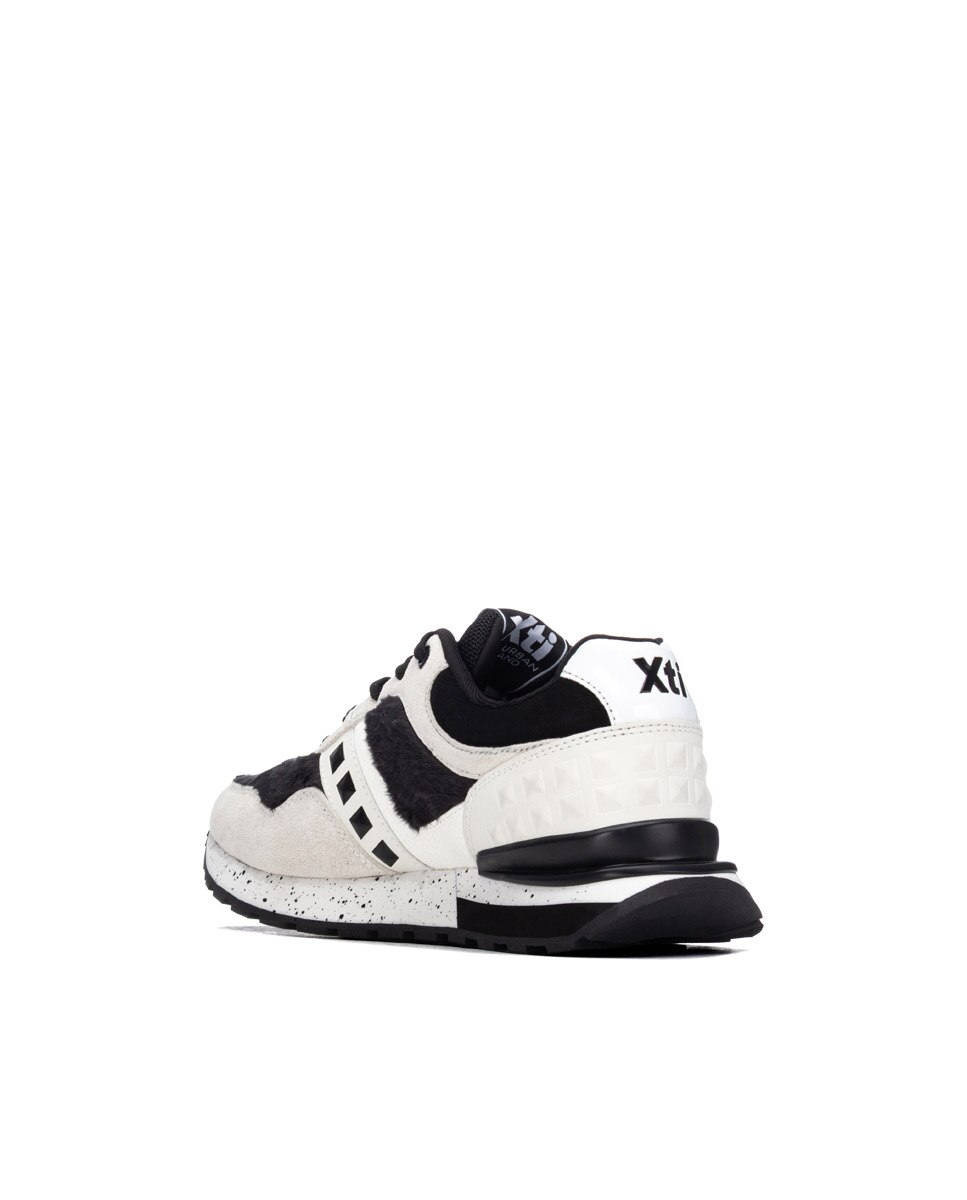 Zapatilla de mujer con cordones - Xti - Negro Negro-2
